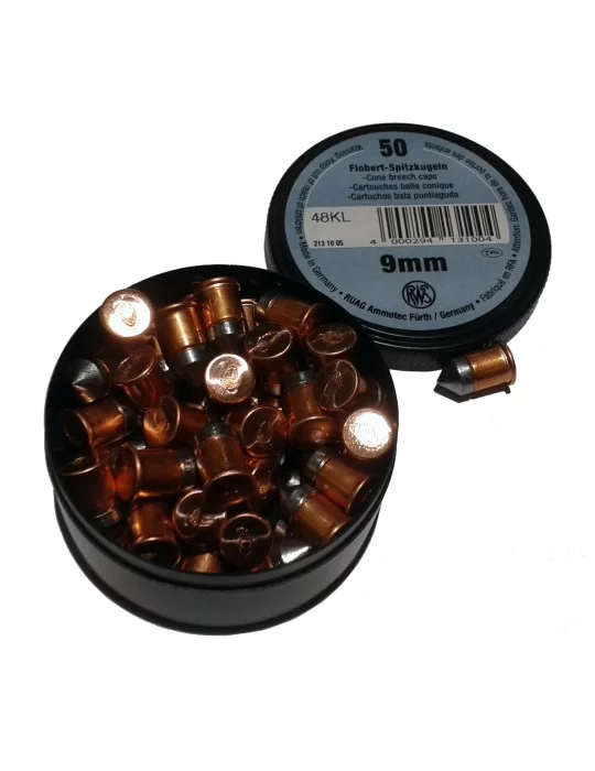 RWS Flobert balle conique 9 mm par 50