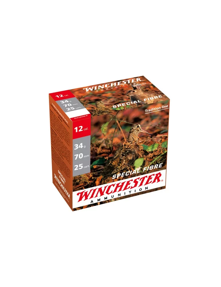 Winchester Special Fibre C.12/70 34g cartouches chasse bourre grasse