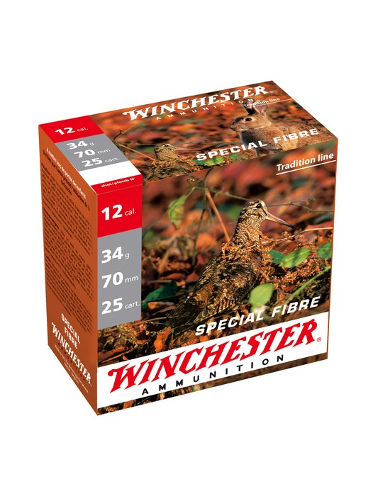 Winchester Special Fibre C.12/70 34g cartouches chasse bourre grasse