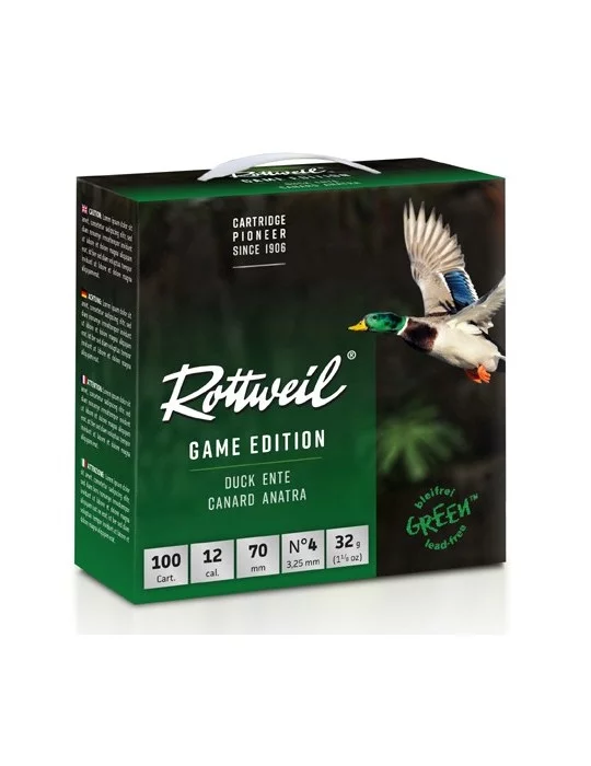 Pack Rottweil Game Edition Canard Basse Pression 12/70 32g