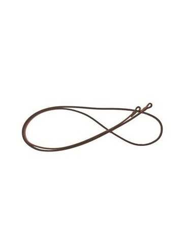 Sautoir porte corne cuir 110 cm 