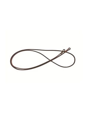 Sautoir porte corne cuir 110 cm 