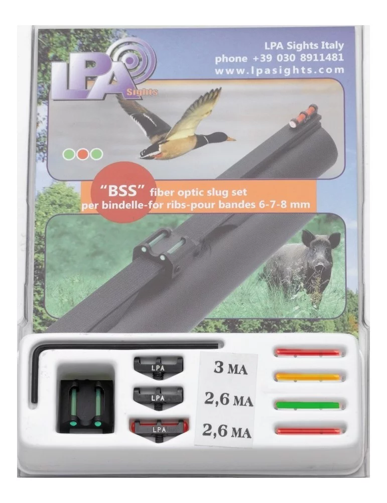 Set slug BSS FO Hausse + 3 guidons + 4 fibres 6-7-8 mm