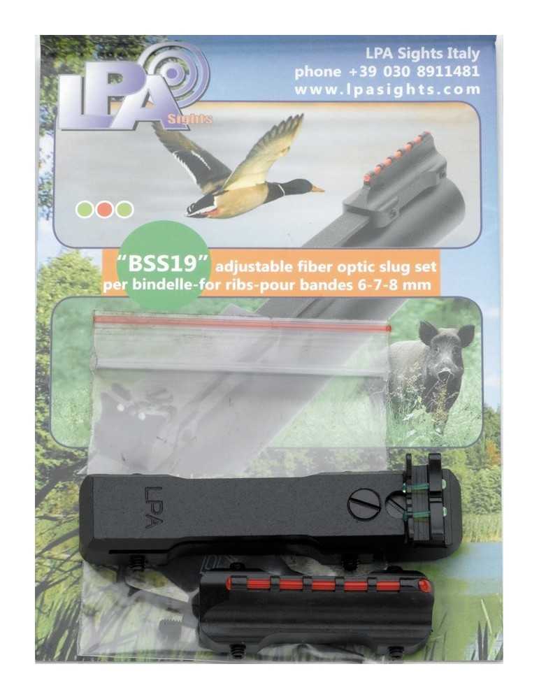 Set slug BSS 19 FO Hausse et guidon insert ajustable 6-7-8 mm LPA