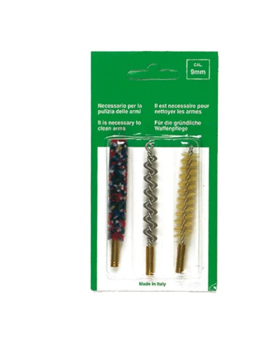 Set de 3 brosses spirales pour canons lisses de petit calibre