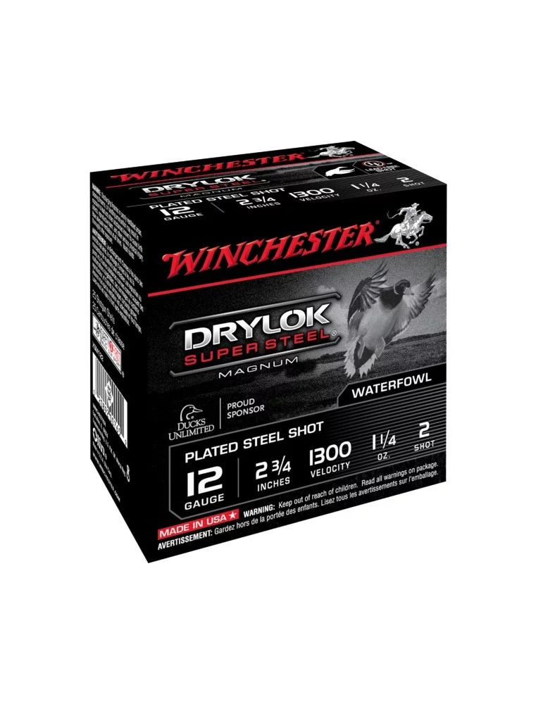 Winchester Drylok HP C.12/70 35g cartouches chasse acier