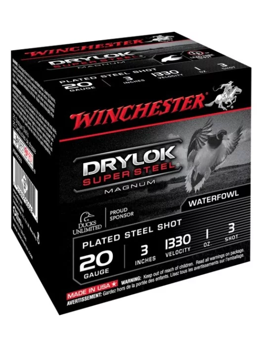 Winchester Drylok HP C.20/76 28g cartouches chasse acier