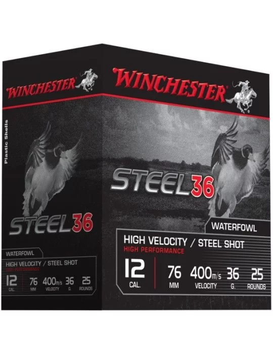 Winchester Steel 36 HP C.12/76 36g cartouches chasse