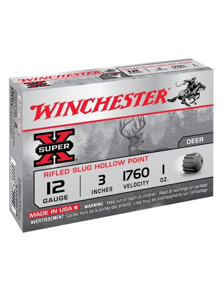 Winchester Super X Hollow Point C.12/76 cartouche à balle