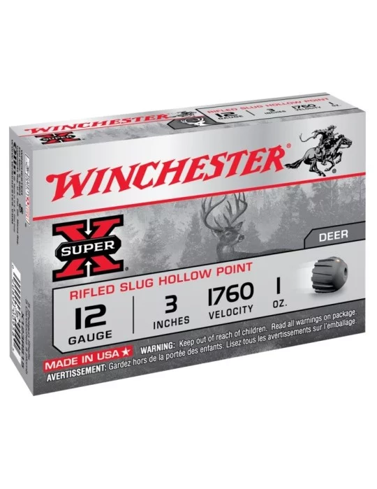 Winchester Super X Hollow Point C.12/76 cartouche à balle