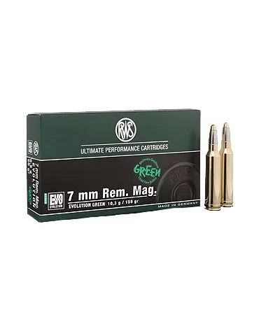 RWS 7 mm Rem. Mag. EVO Green 127 gr sans plomb 2