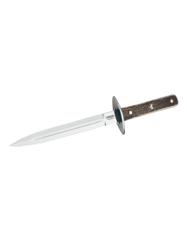 Dague de chasse Cudeman lame 24 cm avec manche en bois de cerf