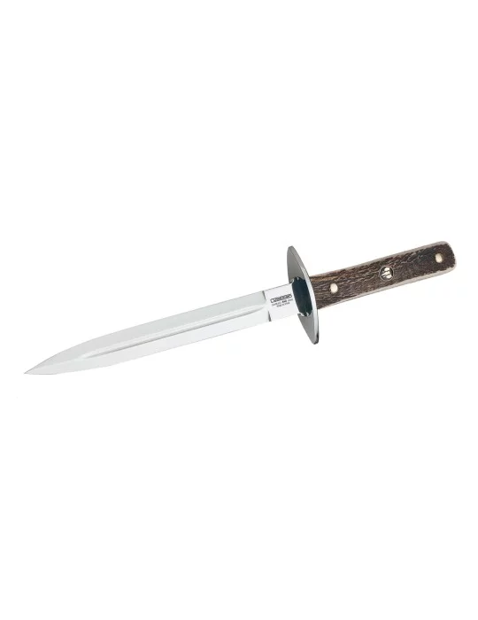 Dague de chasse Cudeman lame 24 cm avec manche en bois de cerf