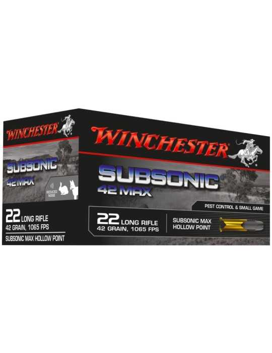Winchester .22 LR Subsonic 42 Max 42 gr lot de 500