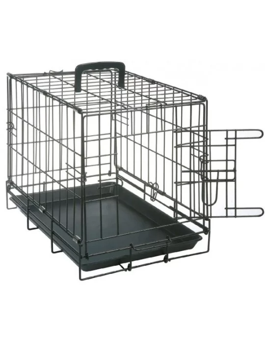 Cage pliante en métal thermolaquée pour chien