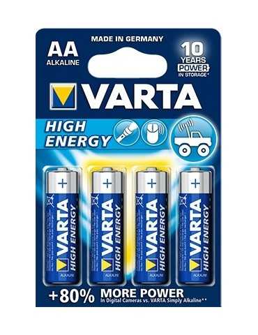 Piles alcalines LR6 AA Varta par 4