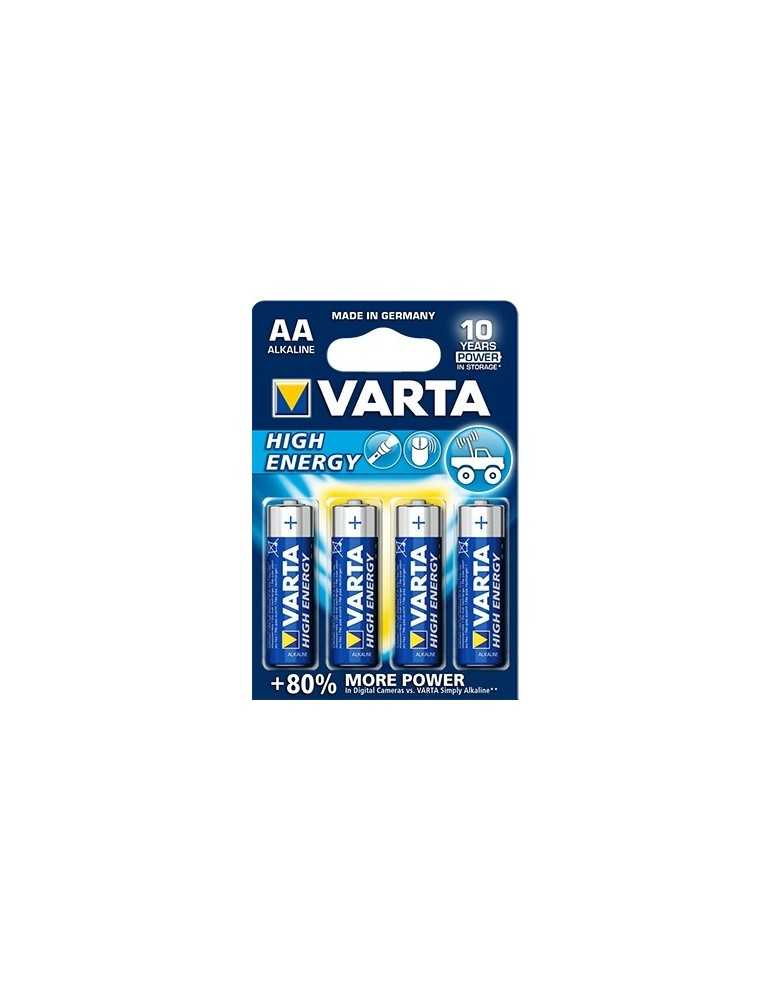 Piles alcalines LR6 AA Varta par 4