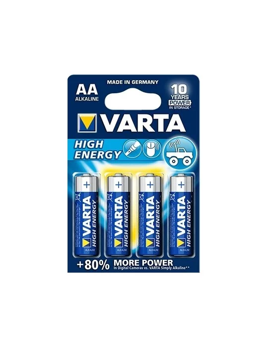 Piles alcalines LR6 AA Varta par 4