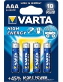 Piles alcalines LR03 AAA Varta par 4