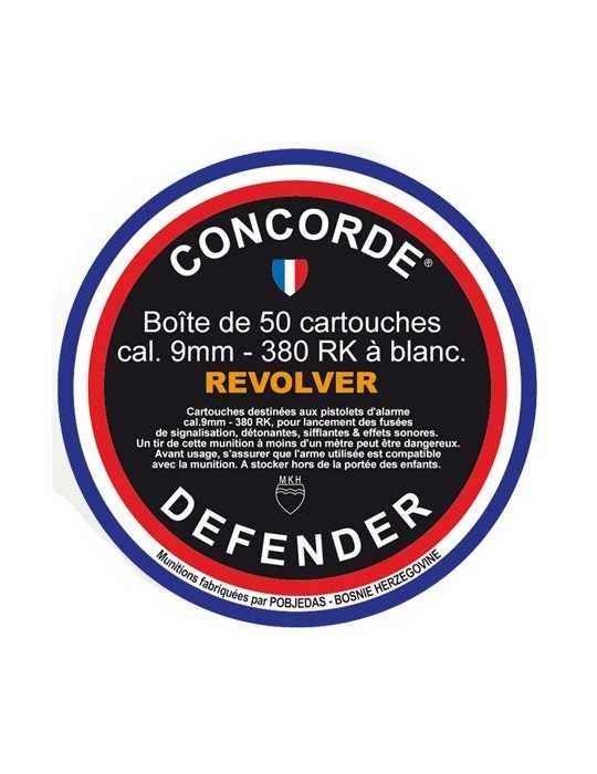 Cartouches à blanc 9&nbsp;mm PAK pour pistolet d'alarme