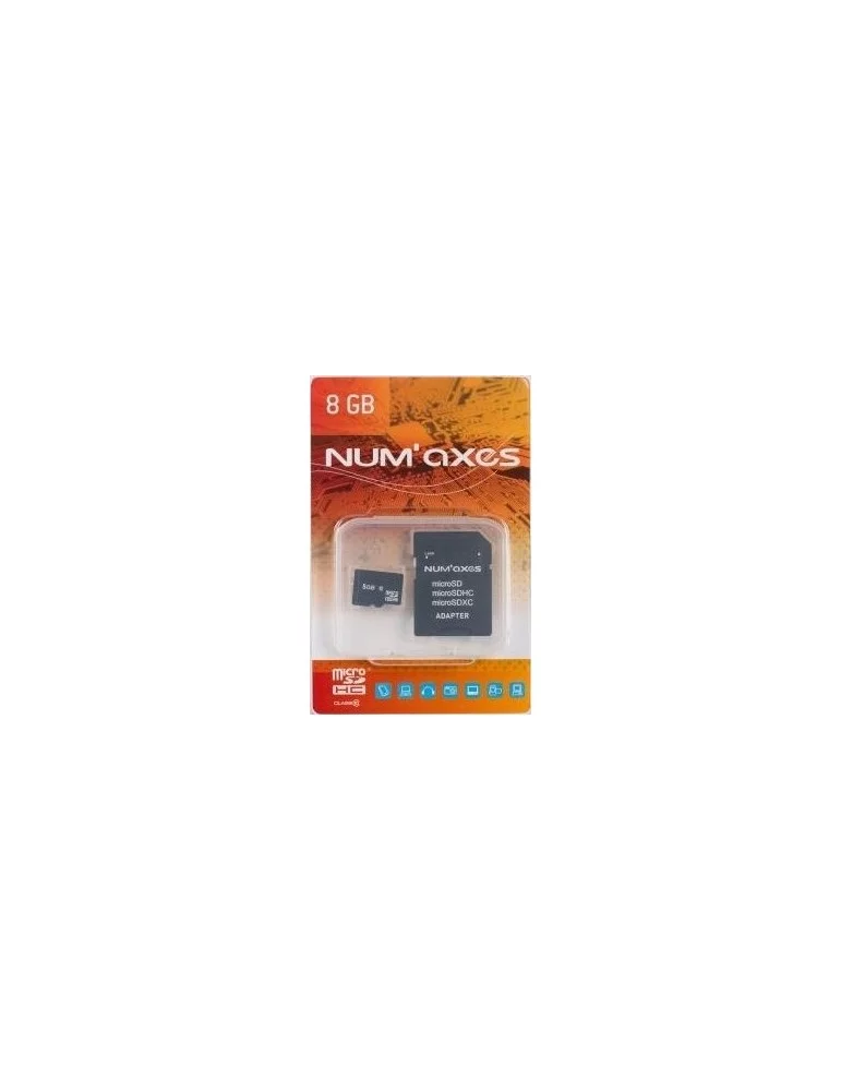 Carte Micro SD 8 GB avec adaptateur