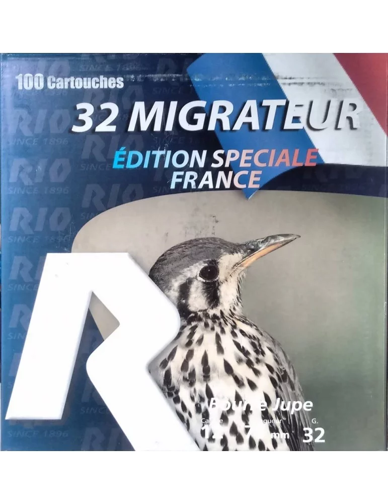 Rio 32 Migrateur C.12/70 32g pack de 100 cartouches