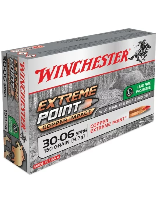 Winchester .30-06 Extreme Point Copper Impact 150 gr sans plomb