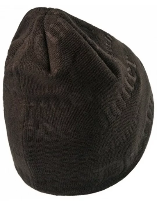 Bonnet marron avec logo en relief Deerhunter