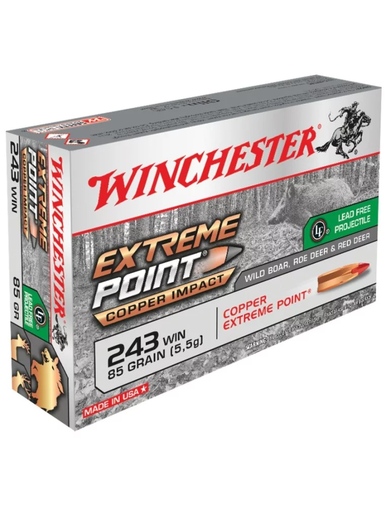 Winchester .243 Win. Extreme Point Copper Impact 85 gr sans plomb