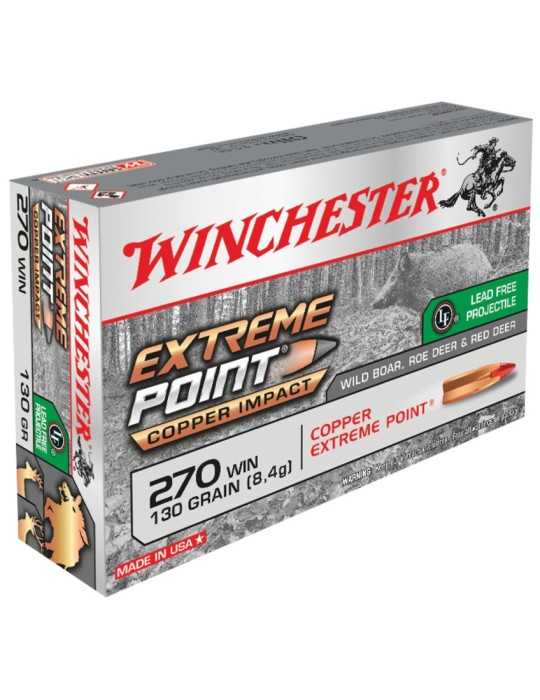Winchester .270 Win. Extreme Point Copper Impact 130 gr sans plomb