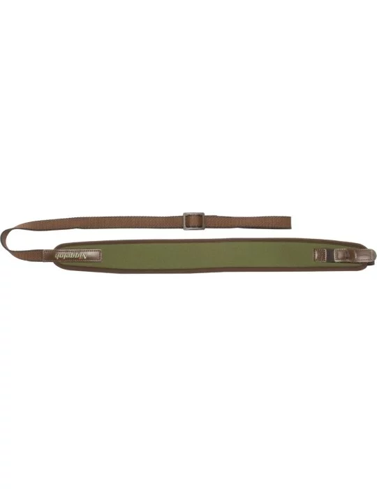 Bretelle néoprène pour carabines Niggeloh verte avec attaches rapides