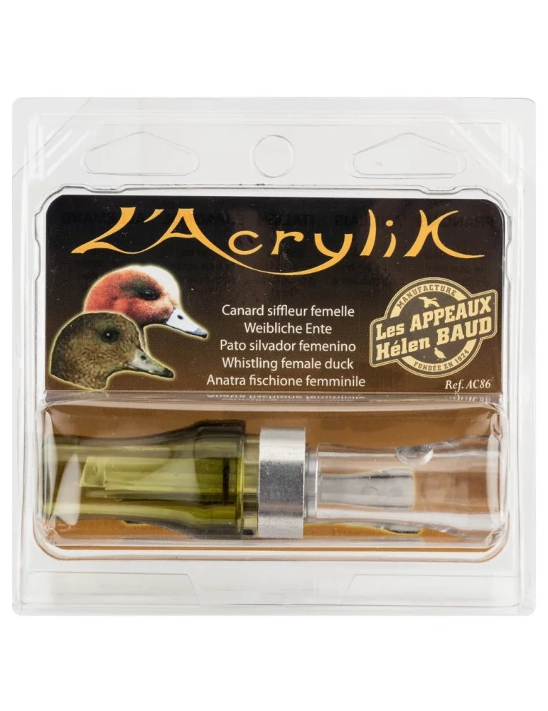 Appeau acrylik canne siffleur femelle Helen Baud