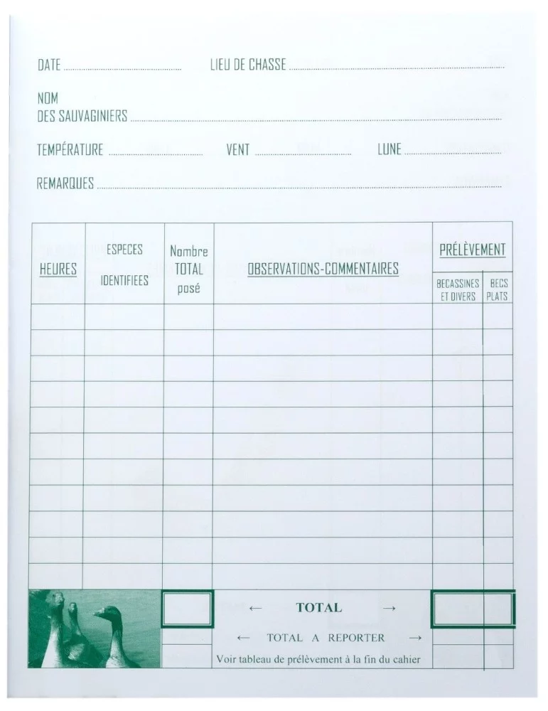 Cahier de hutte 96 pages