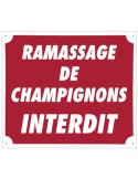 Panneau "Ramassage de champignons interdit"