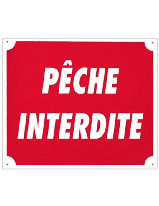 Panneau "Pêche interdite"