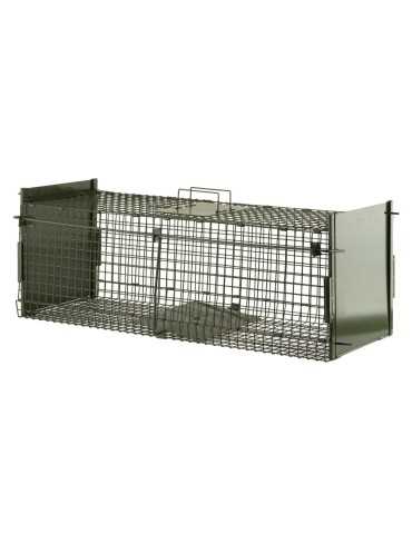 Cage pliante 2 entrées boite à fauve 100 cm