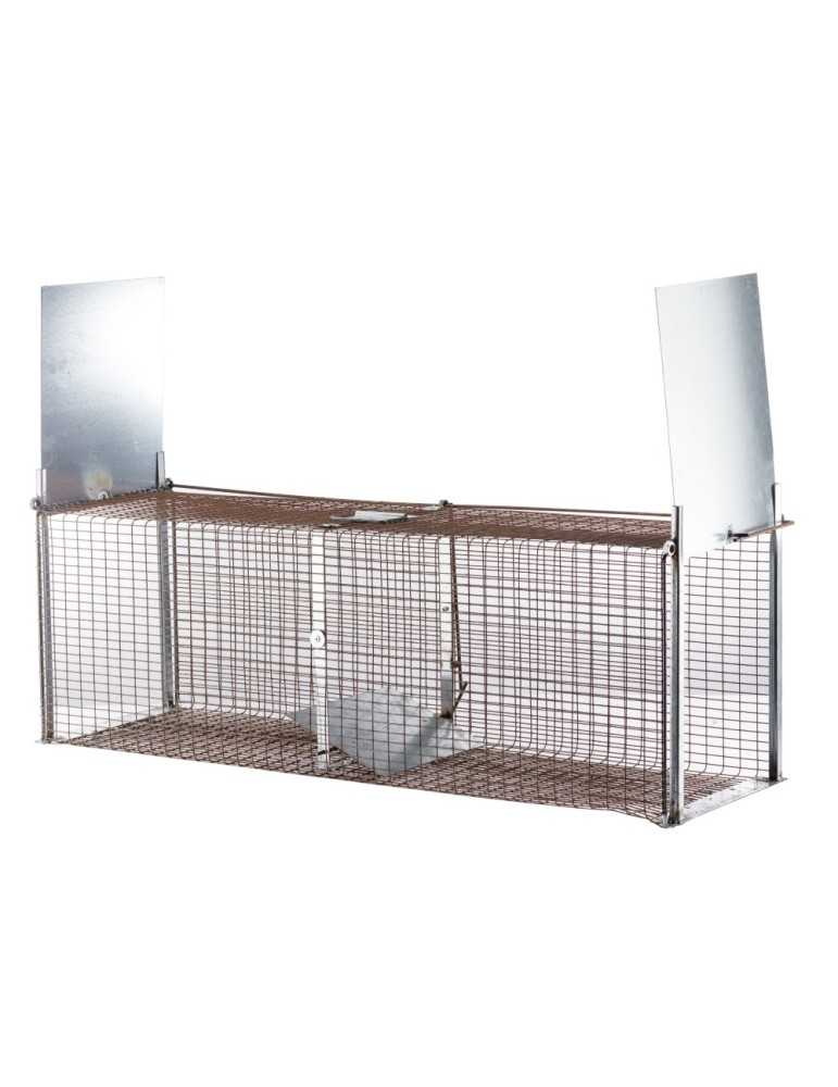 Cage fixe 2 entrées boite à fauve 