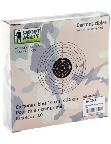 100 cibles cartons 14 x 14 cm 2