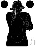 100 cibles silhouette Police 51 x 71 cm NOIR