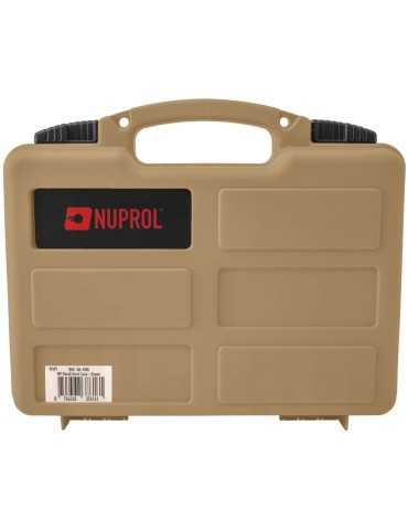 Mallette pour arme de poing avec mousse prédécoupée beige Nuprol