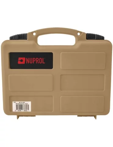 Mallette pour arme de poing avec mousse prédécoupée beige Nuprol