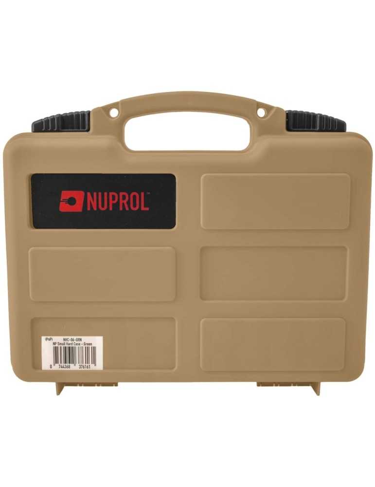 Mallette pour arme de poing avec mousse prédécoupée beige Nuprol