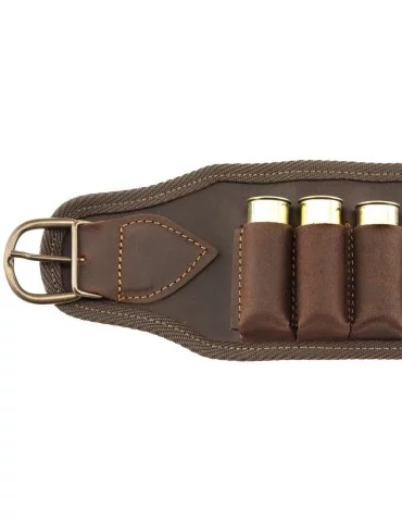 Cartouchière croupon ciré marron 28 tubes cal.12 Country Sellerie 2