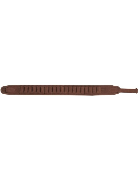 Cartouchière daim velours marron 20 tubes cal.12 Country Sellerie