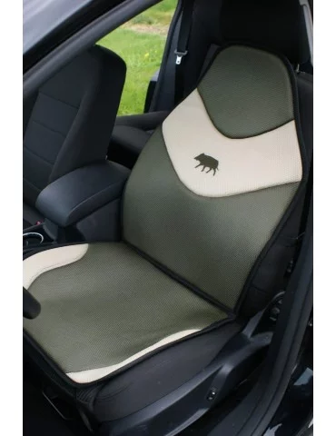 Couvre siège kaki/beige brodé sanglier 2