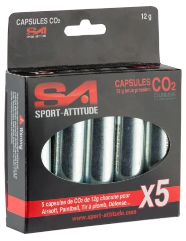 Lot de 5 capsules de CO2 Sport Attitude 12g