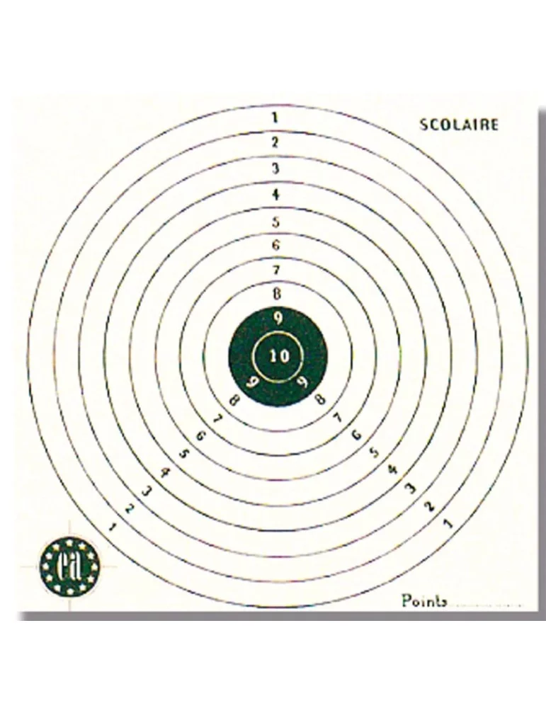 1000 cartons-cibles 15 x 15 cm