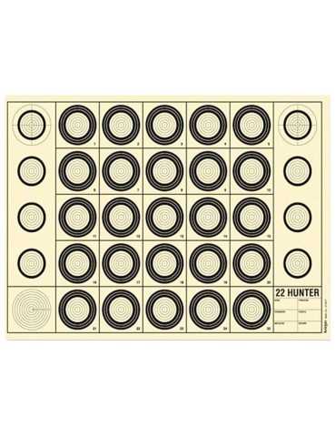 Cible Benchrest 22 Hunter 42 x 29,7 cm