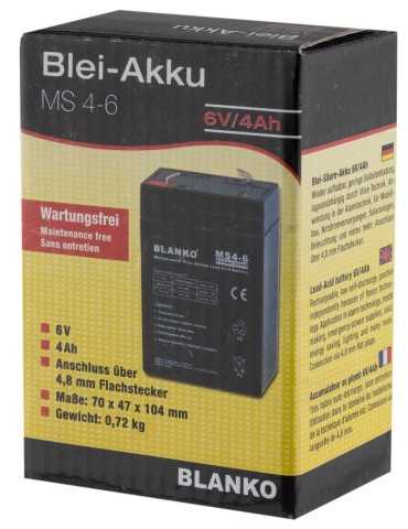 Batterie rechargeable MS4-6 6 volts 2