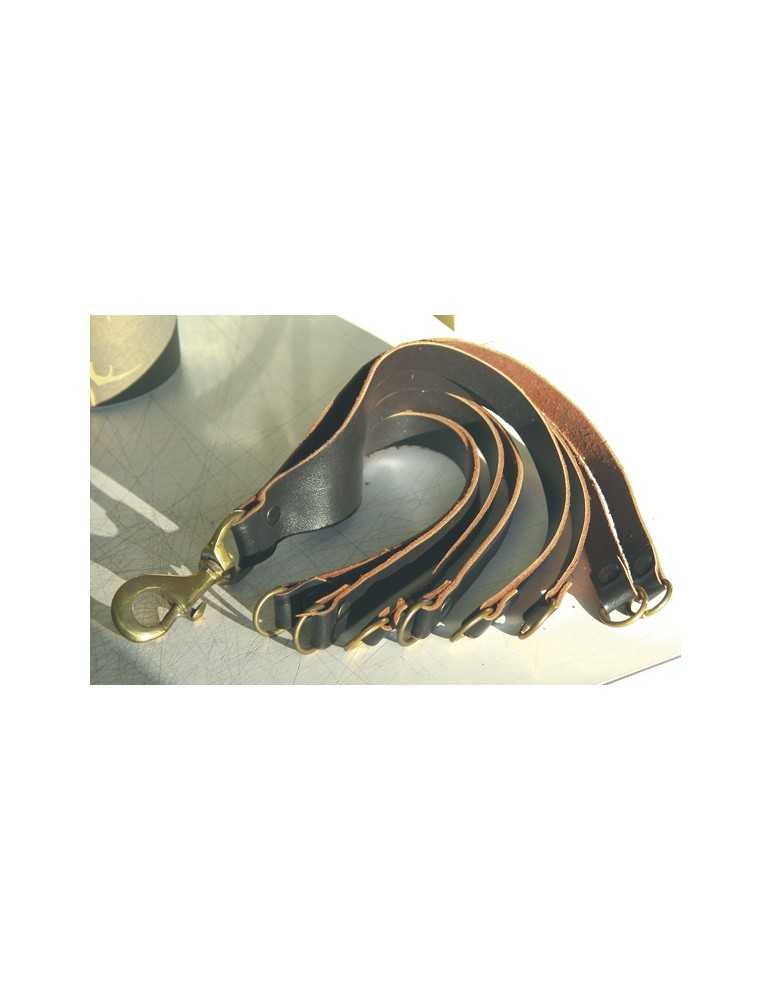 Porte oiseaux en cuir vachette